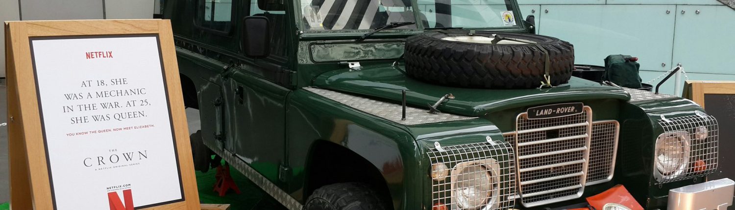 Netflix Offline Crown advert, a jeep in raffles place