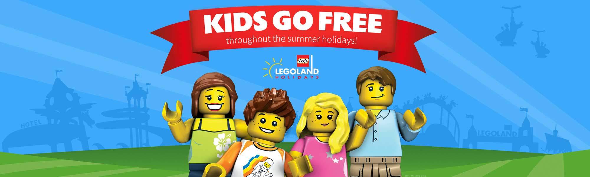 Lego land kids go free banner