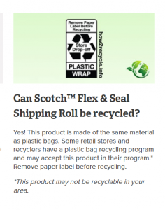 flex and seal recycling statement